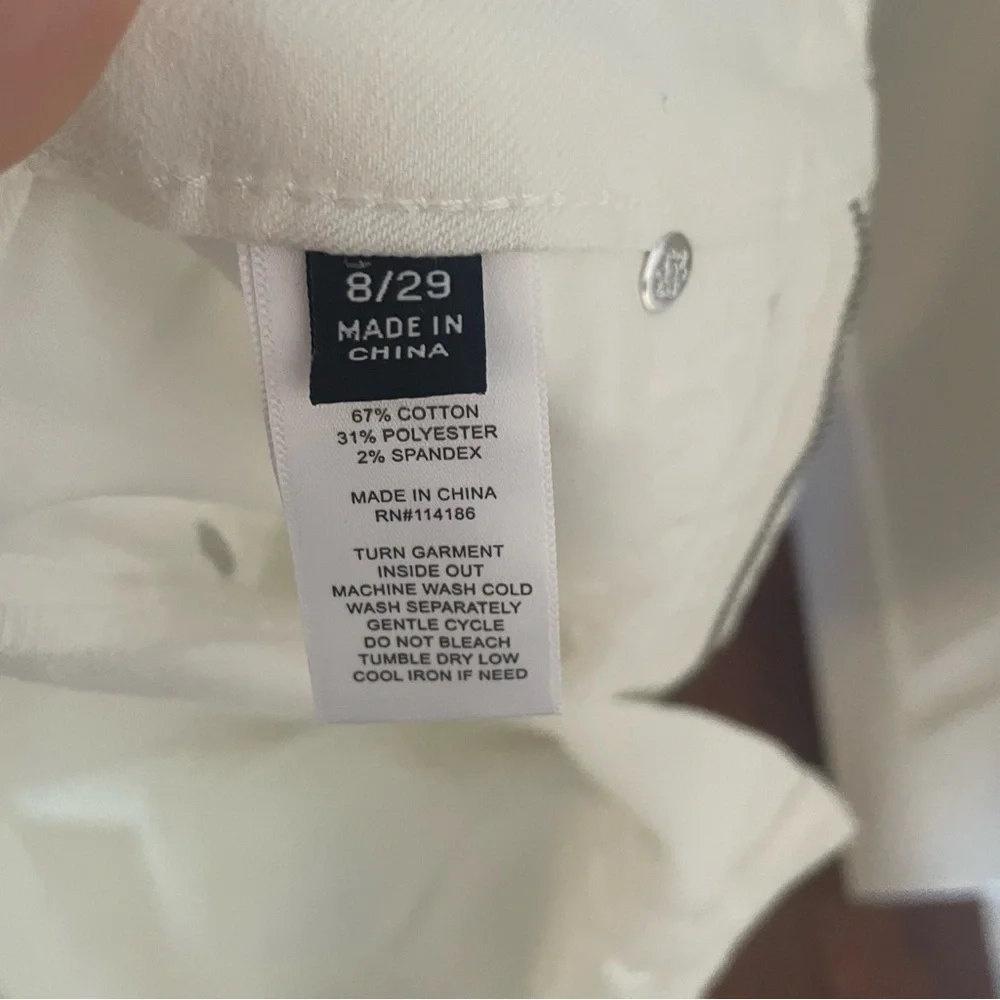NWT Frye Women’s High Rise Jeans in Ivory Off White Size 8 / 29 - Picture 8 of 8